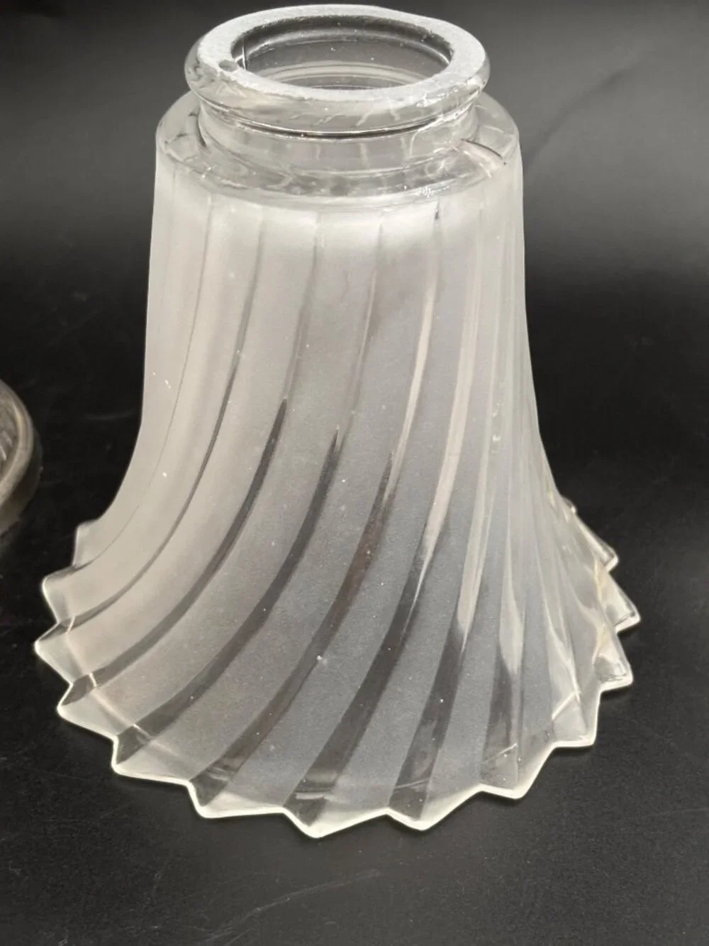 Palm Tree Design Candle Holder With Frosted Glass Shade - Made In India - Decora